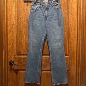 Abercrombie & Fitch Medium Blue Wide-Leg Jeans